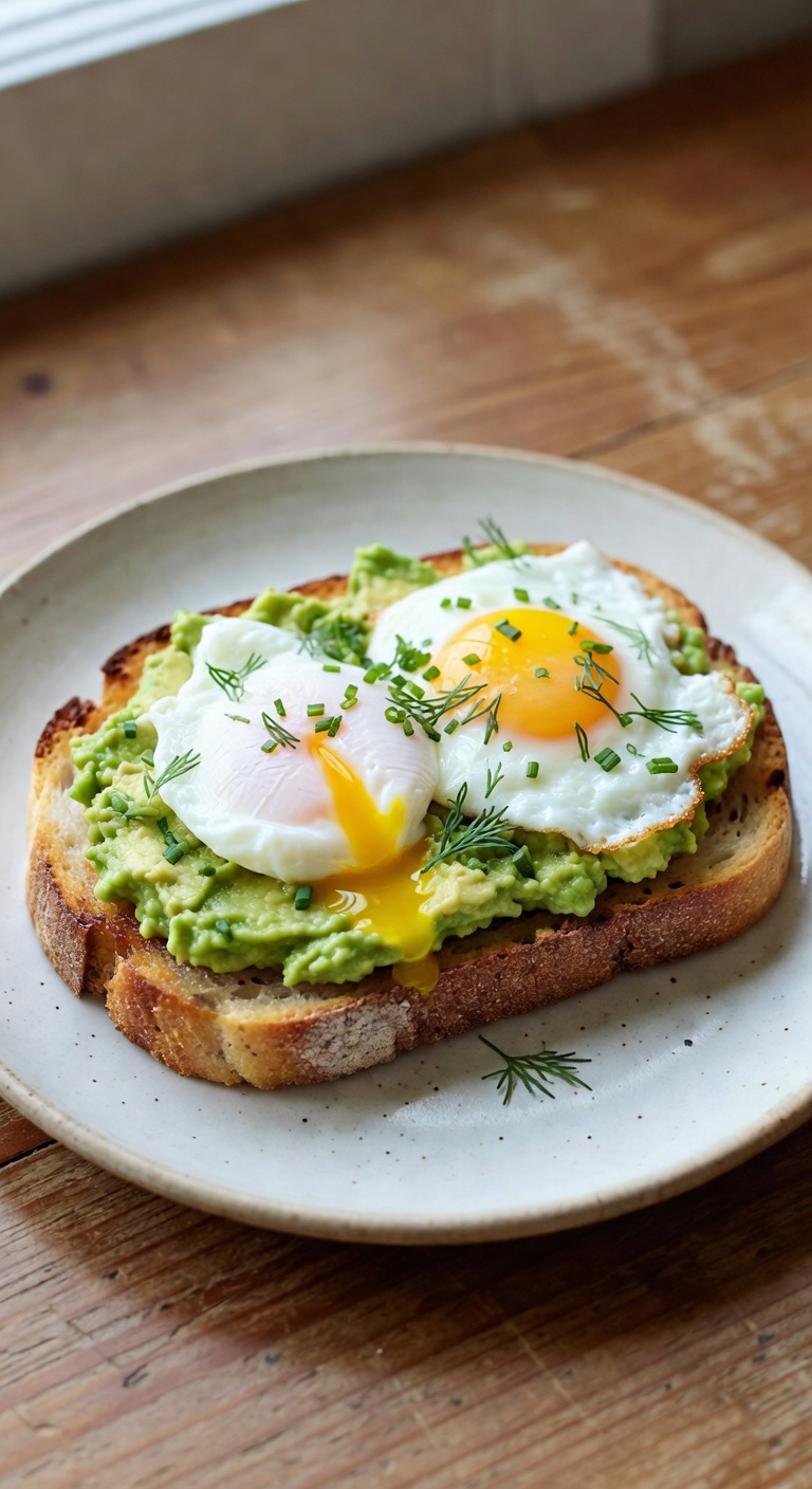 Avocado and egg toast