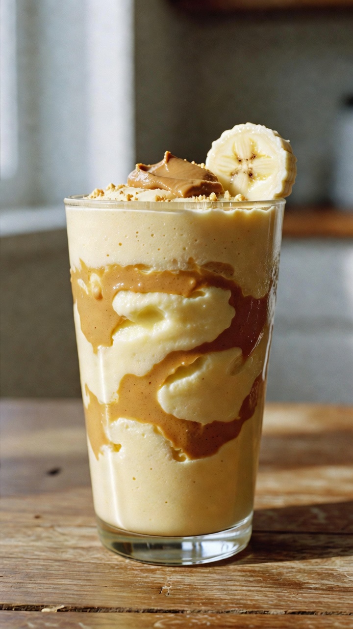 Banana peanut power smoothie